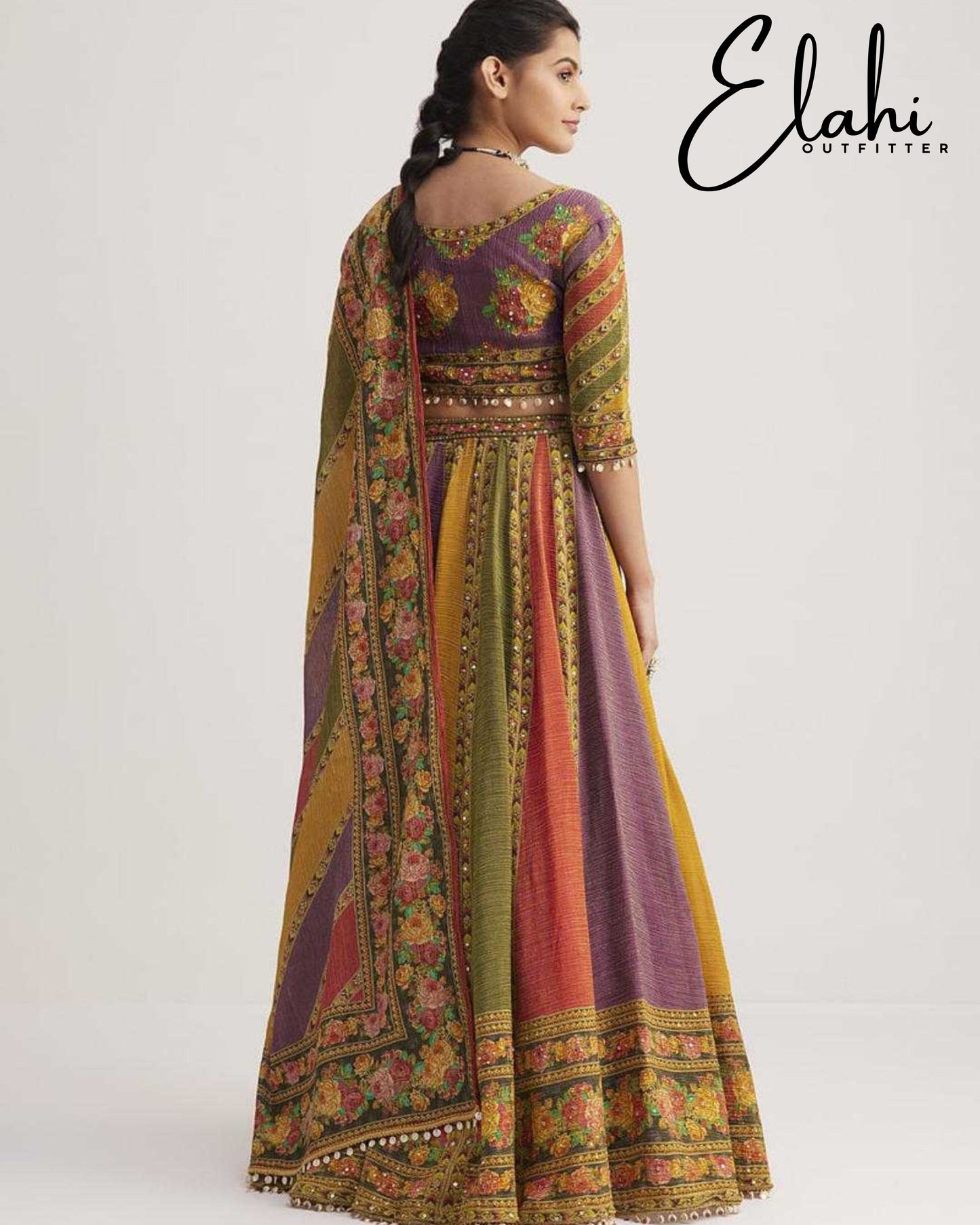 Radiant Elegance: Multi-Color Silk Lehenga Choli