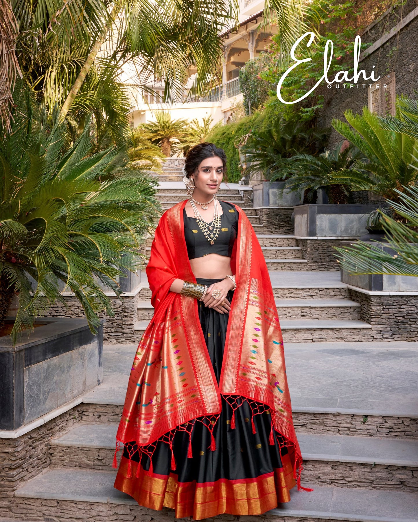 MIRUDHA Paithani Royale – Jacquard Silk Lehenga Set