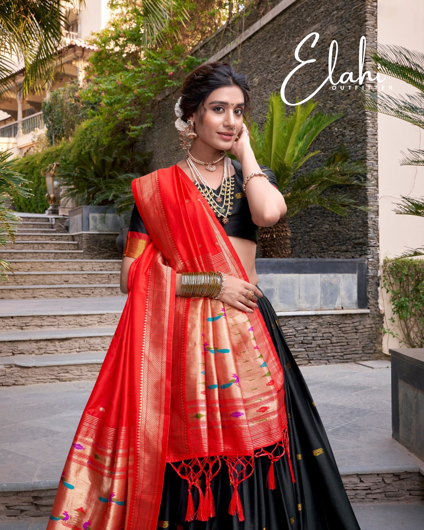 MIRUDHA Paithani Royale – Jacquard Silk Lehenga Set