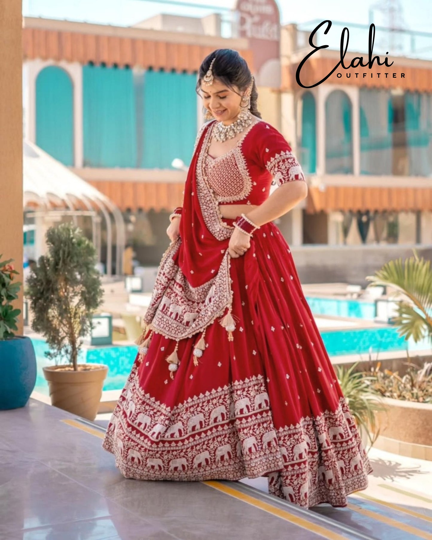Scarlet Splendor: Exquisite Wedding Wear