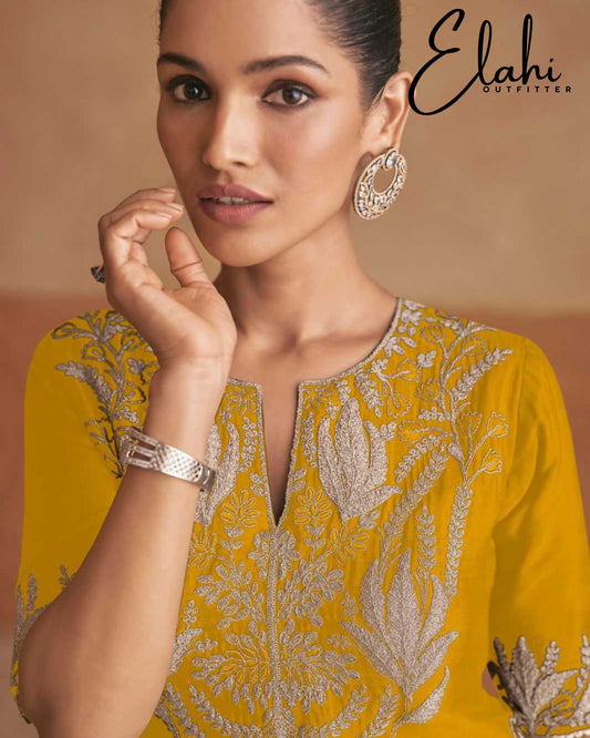 Regal Radiance: Designer Chinon Suit