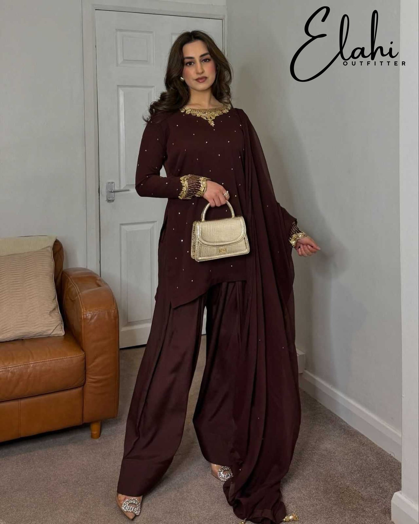 Elysian Embroidery: Georgette Elegance