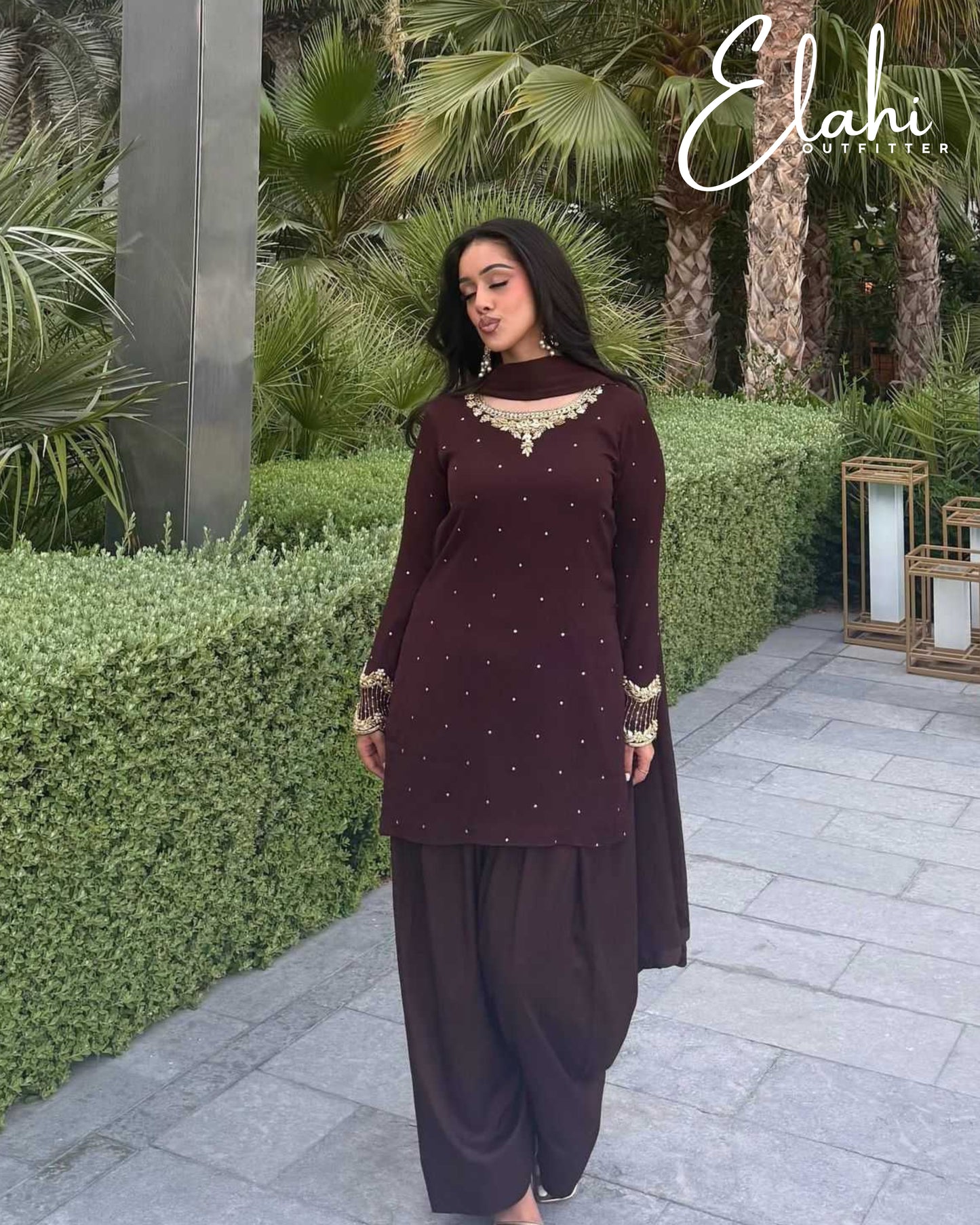 Elysian Embroidery: Georgette Elegance