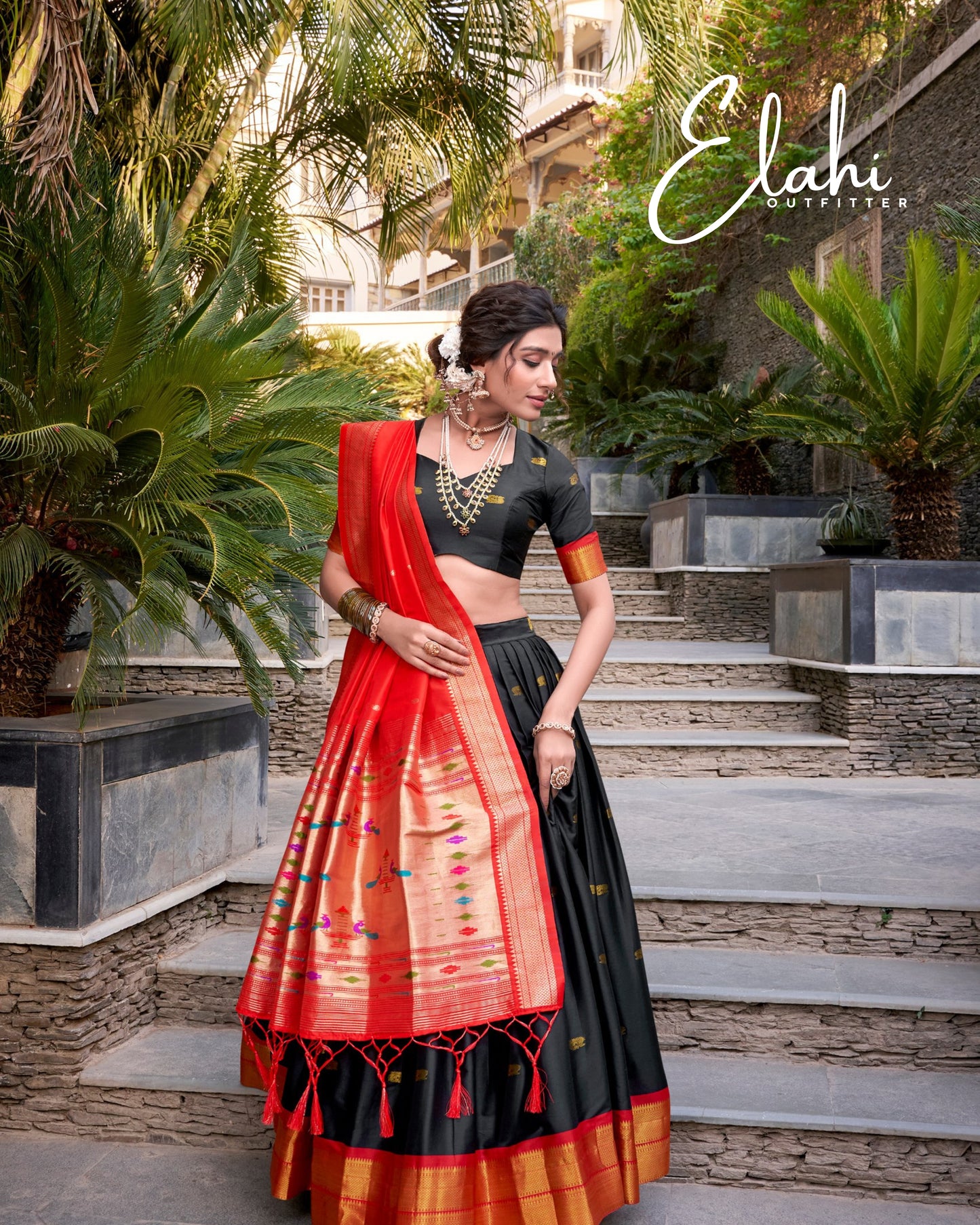 MIRUDHA Paithani Royale – Jacquard Silk Lehenga Set