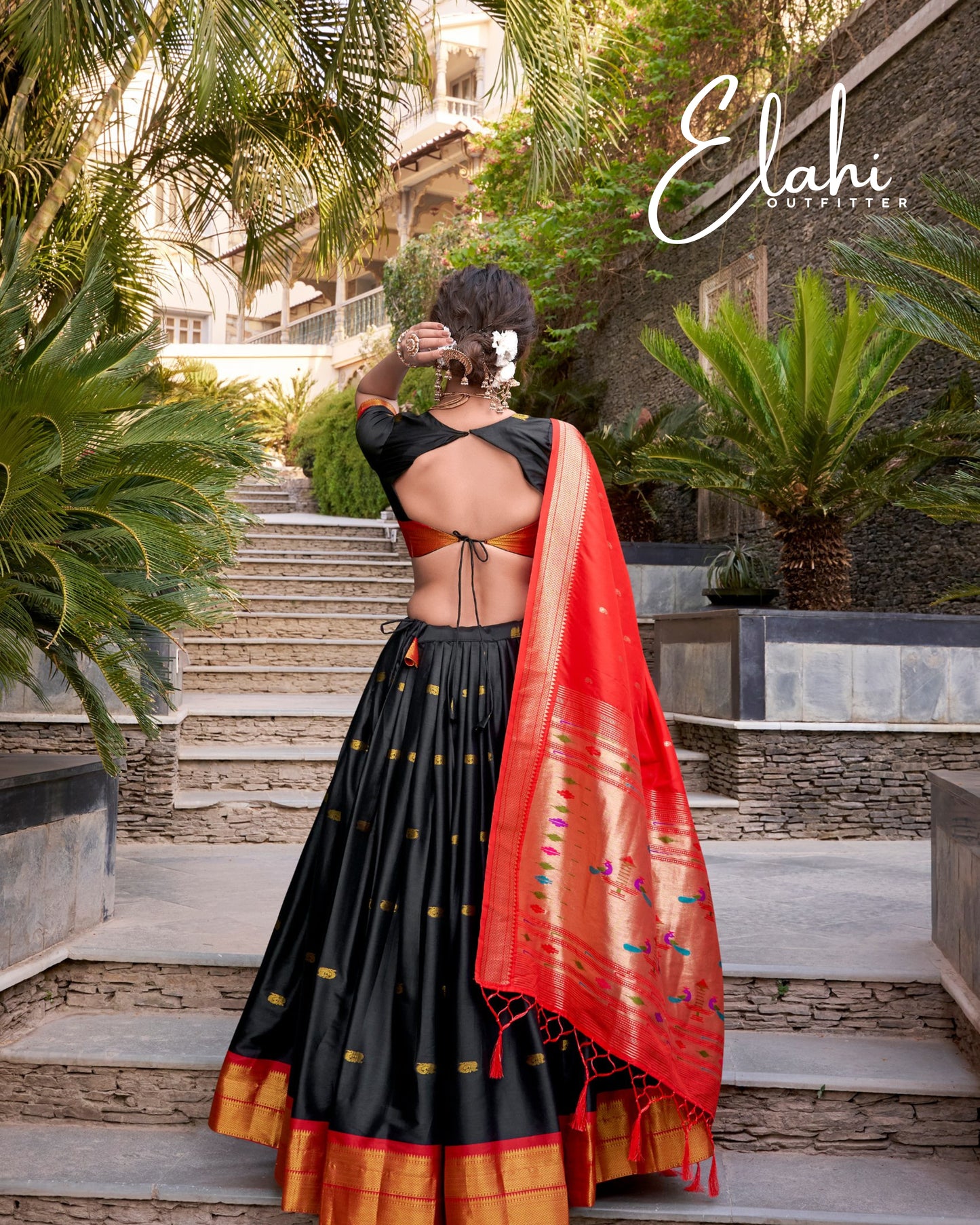 MIRUDHA Paithani Royale – Jacquard Silk Lehenga Set