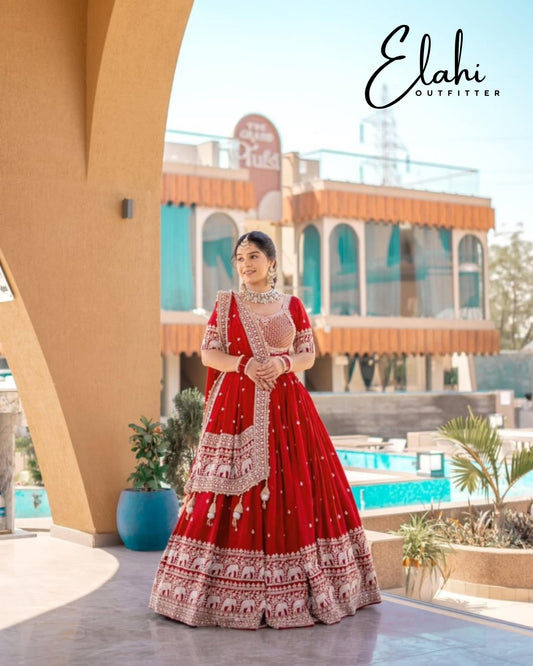 Scarlet Splendor: Exquisite Wedding Wear