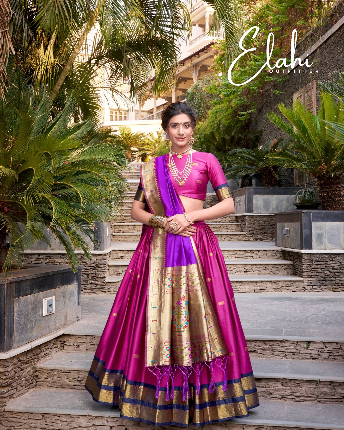 MIRUDHA Paithani Royale – Jacquard Silk Lehenga Set