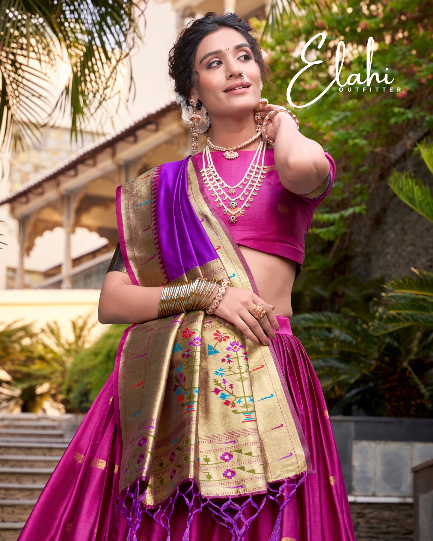 MIRUDHA Paithani Royale – Jacquard Silk Lehenga Set