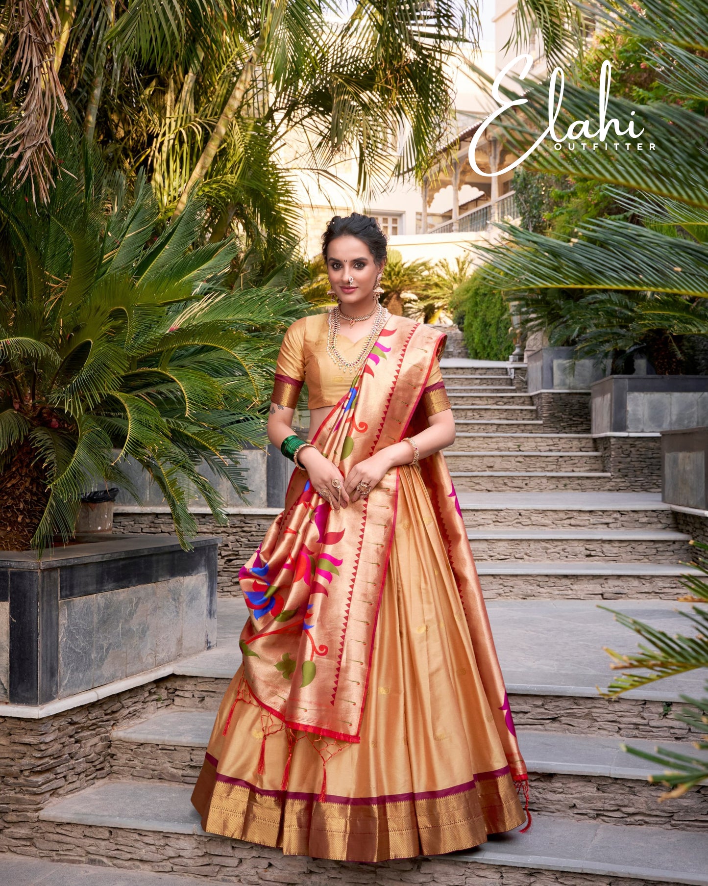 MIRUDHA Paithani Royale – Jacquard Silk Lehenga Set