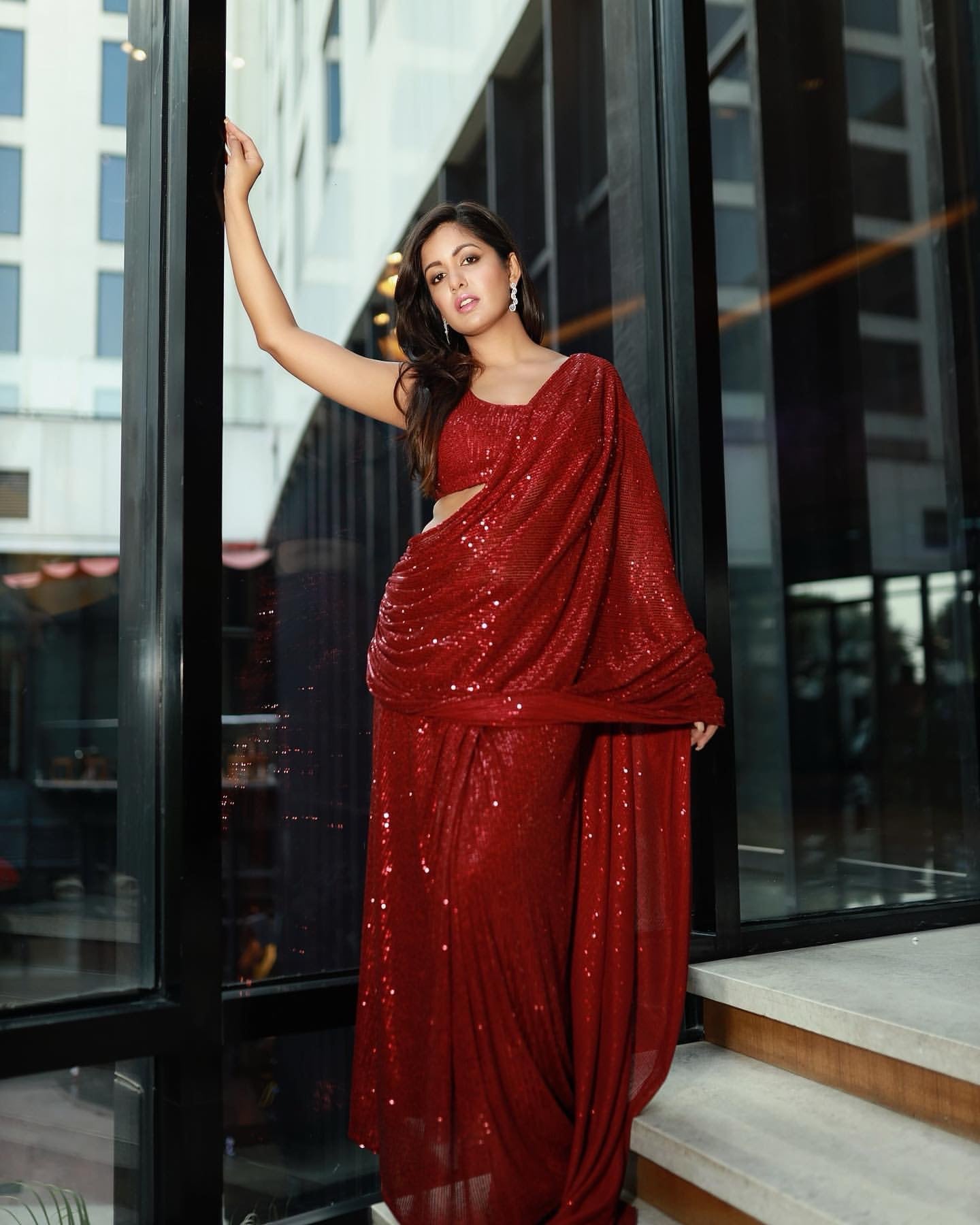 Captivating Heavy Georgette Saree with 3MM Sequin Embroidery & Designer Blouse | Elegant Partywear YNF