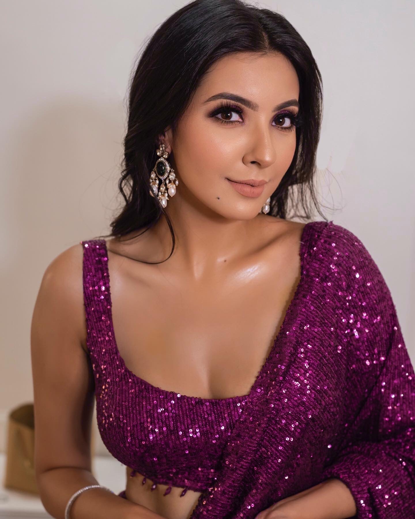 Captivating Heavy Georgette Saree with 3MM Sequin Embroidery & Designer Blouse | Elegant Partywear YNF